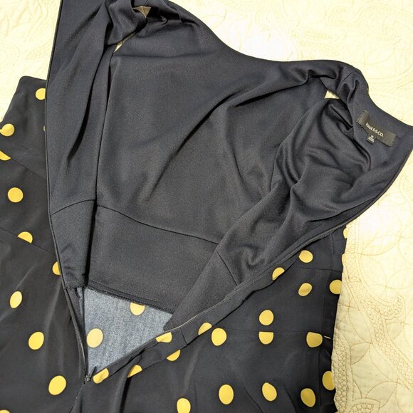 Jones & Co. Polkadot A-Line Dress Sz. 16 Blue - Picture 8 of 10